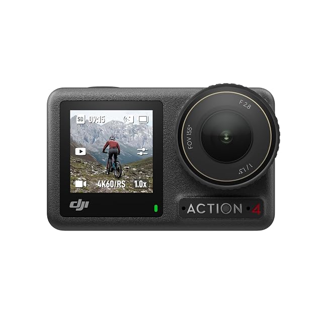 Caméra d’action DJI Osmo Action 4 avec sa fixation magnétique à attache rapide