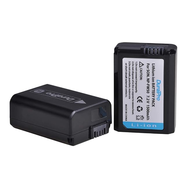 Paire d’accus DuraPro NP-FW50 pour boîtiers hybrides Sony