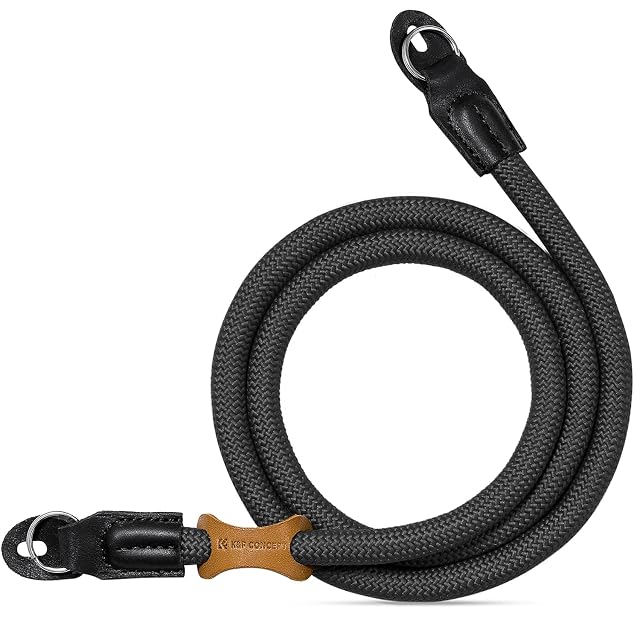 Sangle photo minimaliste K&F Concept en nylon, avec ses anneaux en acier inoxydable
