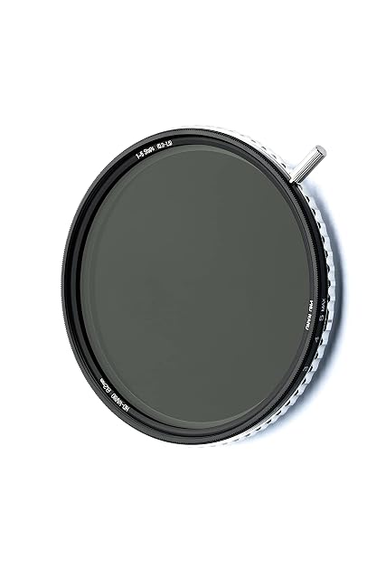 Filtre ND variable NiSi True Color avec sa bague moletée et ses repères de crans