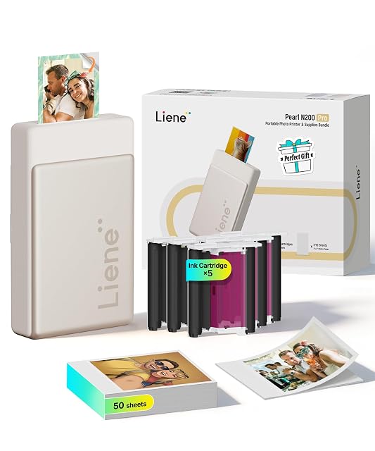 Liene Pearl N200 Pro dorée avec ses rubans et un tirage terminé