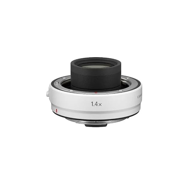 Canon Extender RF 1.4x gris clair avec ses deux bouchons et son étui